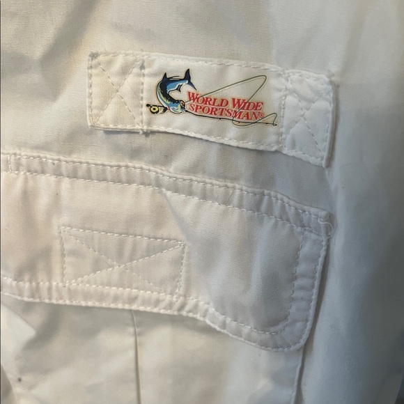 Columbia World Wide Men's Classic White Button-Down Shirt - Picture 3 of 6